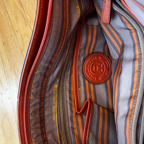 Orange Etienne Aigner Leather Purse - Picture 7 of 14